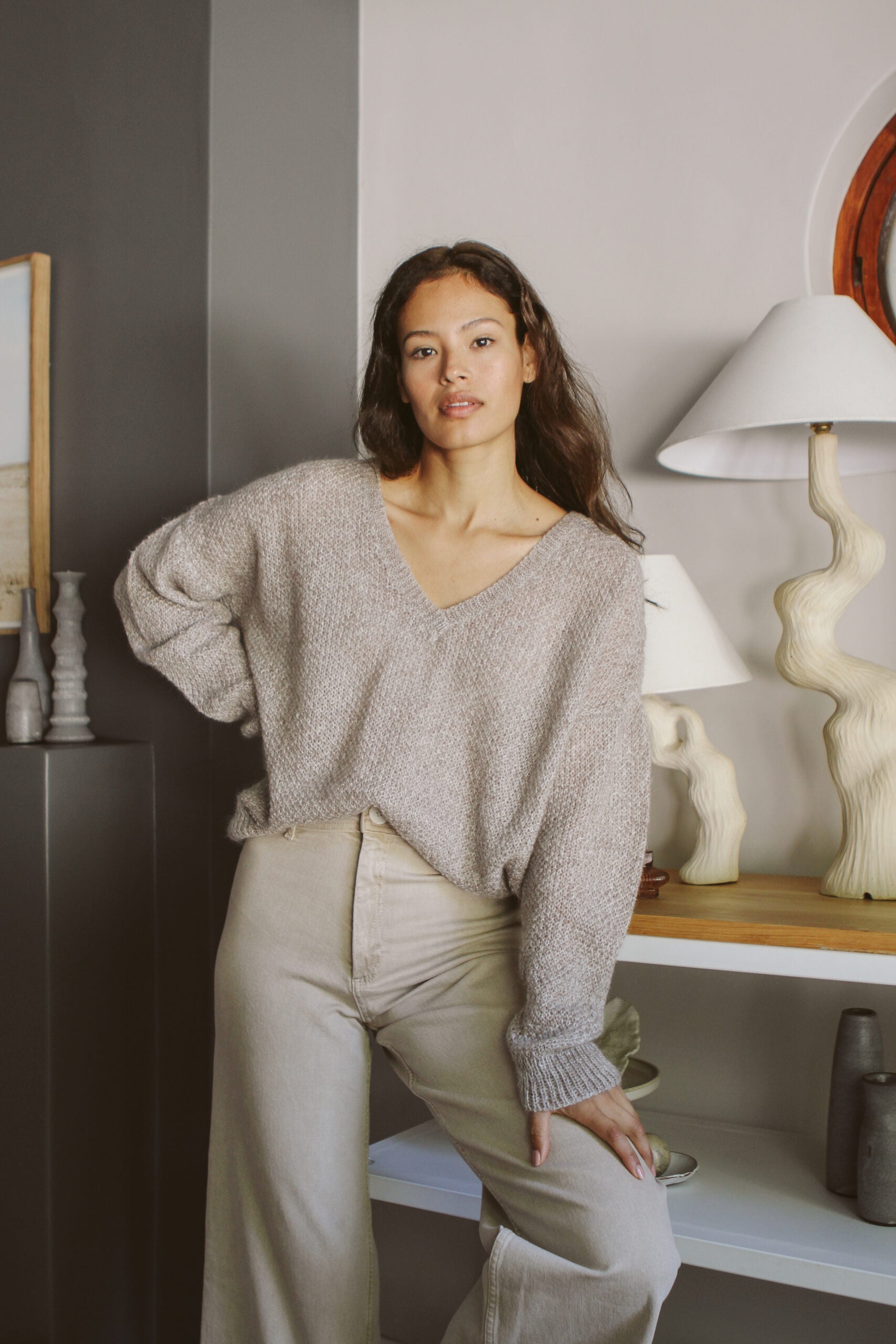 BENNETT MOSS STITCH JUMPER - OAT