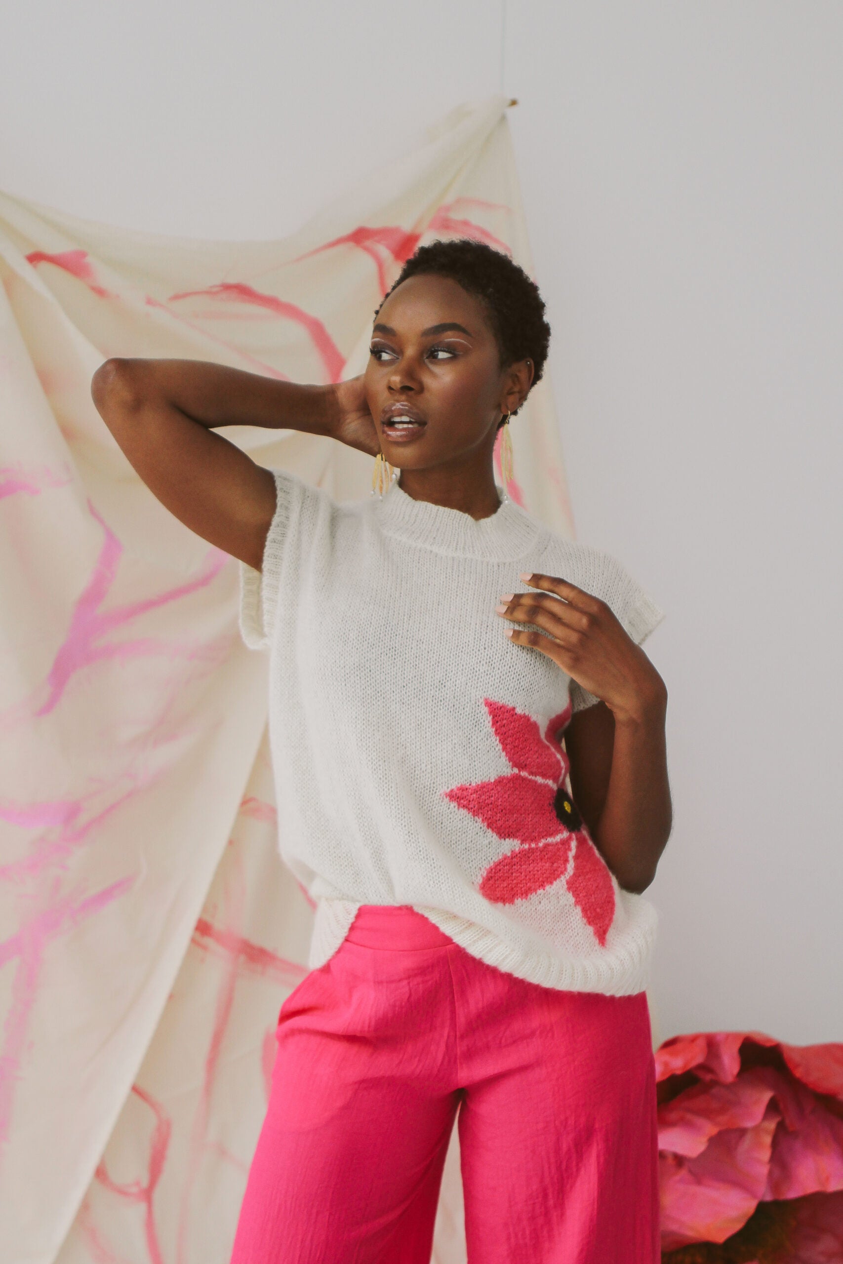 CAMILLE BLOOM KNIT VEST