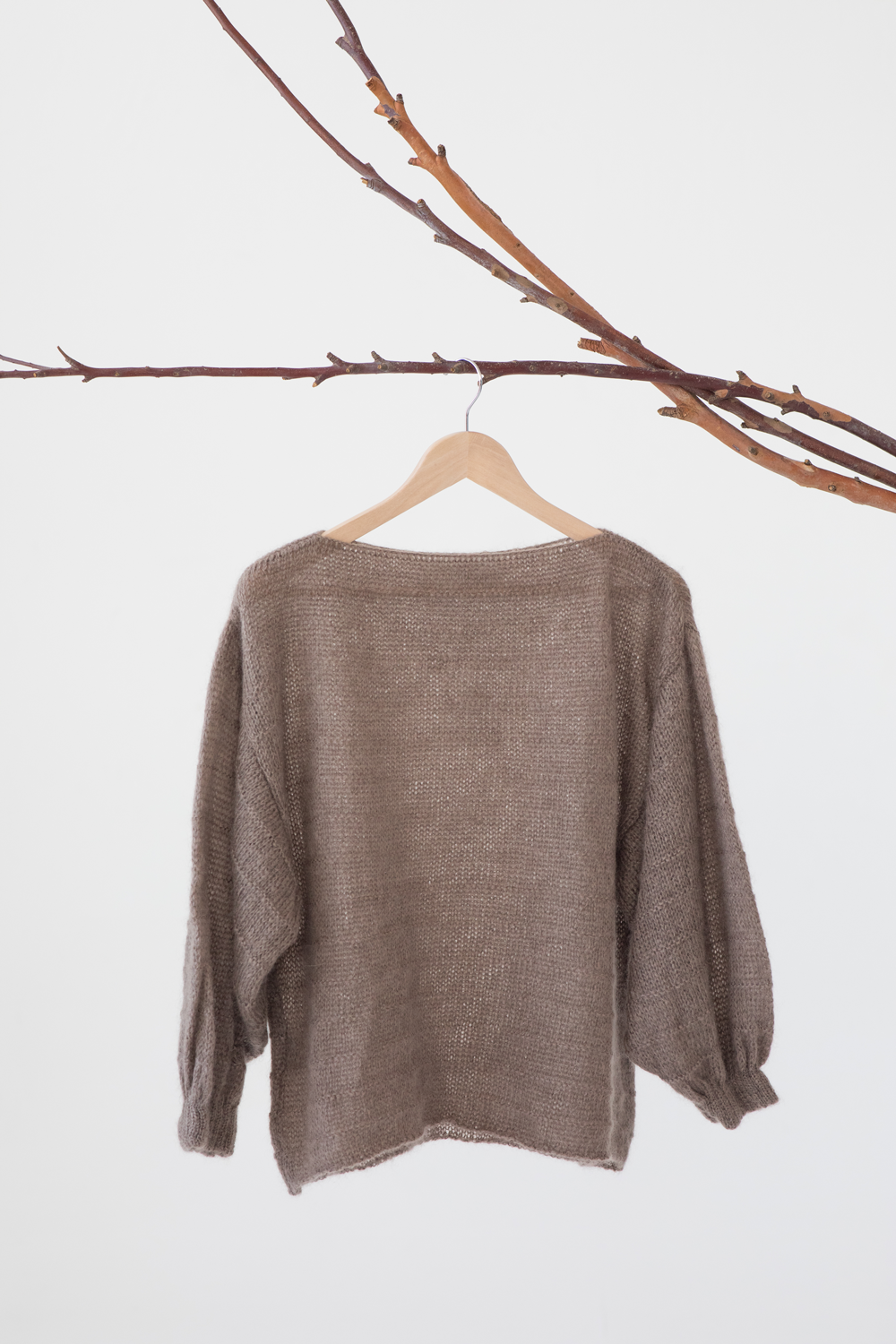 Elona Mohair Knit Jumper - Taupe